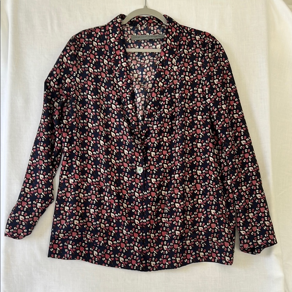 Raquel Allegra Silk Oversized Blazer